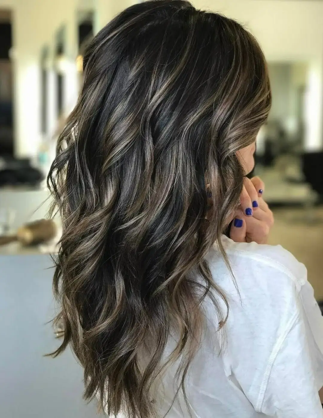 Luxury Brunette Ash Brown Babylights salon Toujours Belle